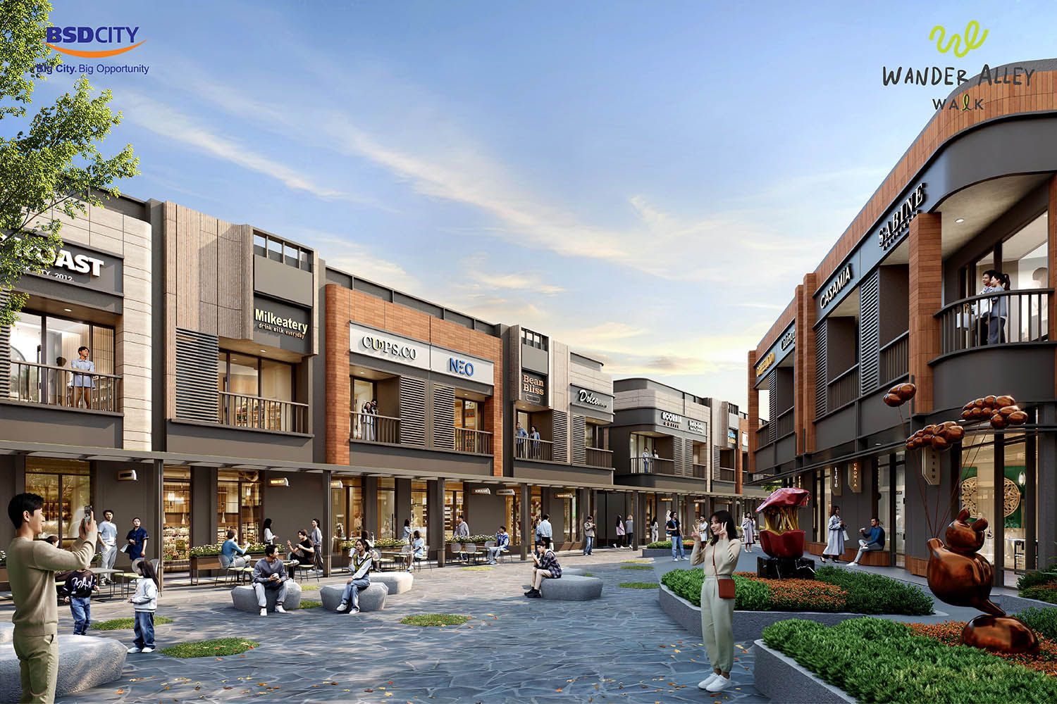 Wander Alley Walk BSD City — Ruko TOD Dekat Stasiun Cisauk Mulai Rp2,29 M — Foto 1